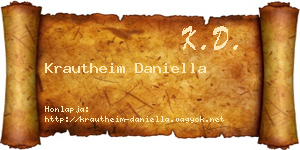 Krautheim Daniella névjegykártya